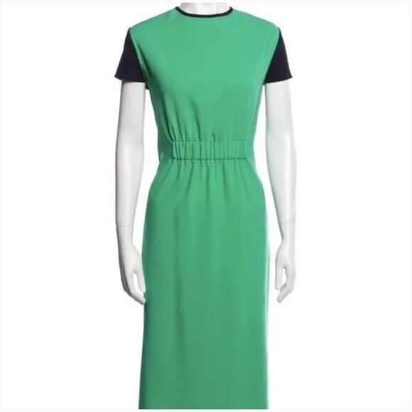 Argent Sheath Midi Dress Size 2 Navy Blue and Black - Picture 8 of 8